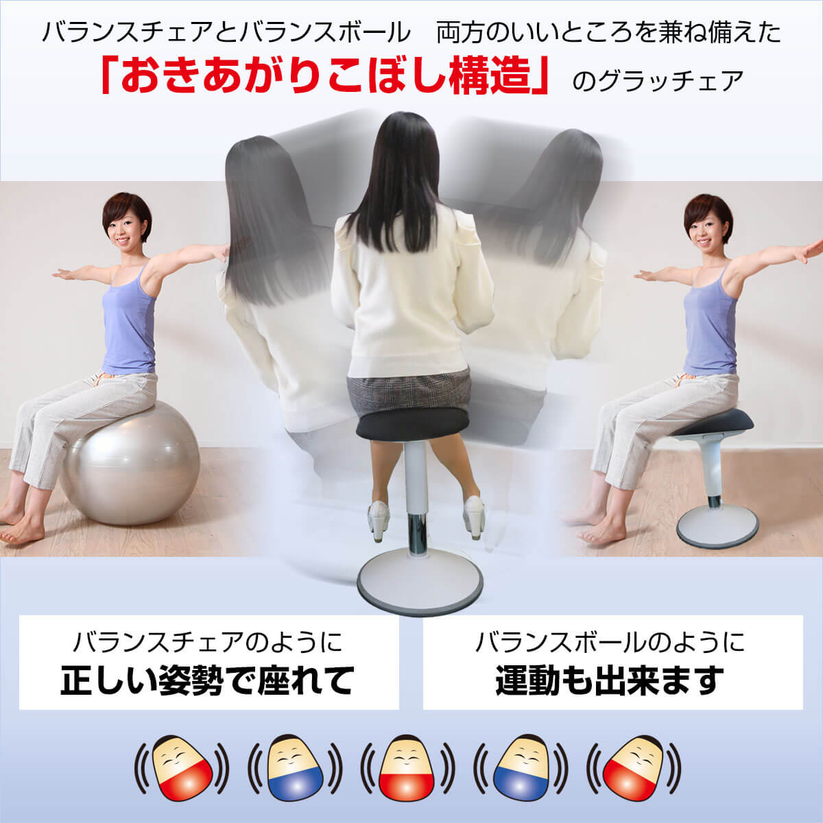 起き上がりこぼし構造