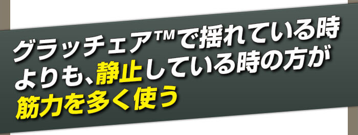 静止状態がより多くの筋力を使う